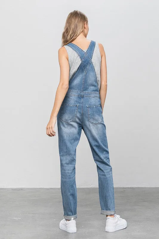 TEEK - MED WASH HEAVY BODY PREMIUM DESTROY OVERALLS