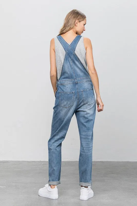 TEEK - MED WASH HEAVY BODY PREMIUM DESTROY OVERALLS