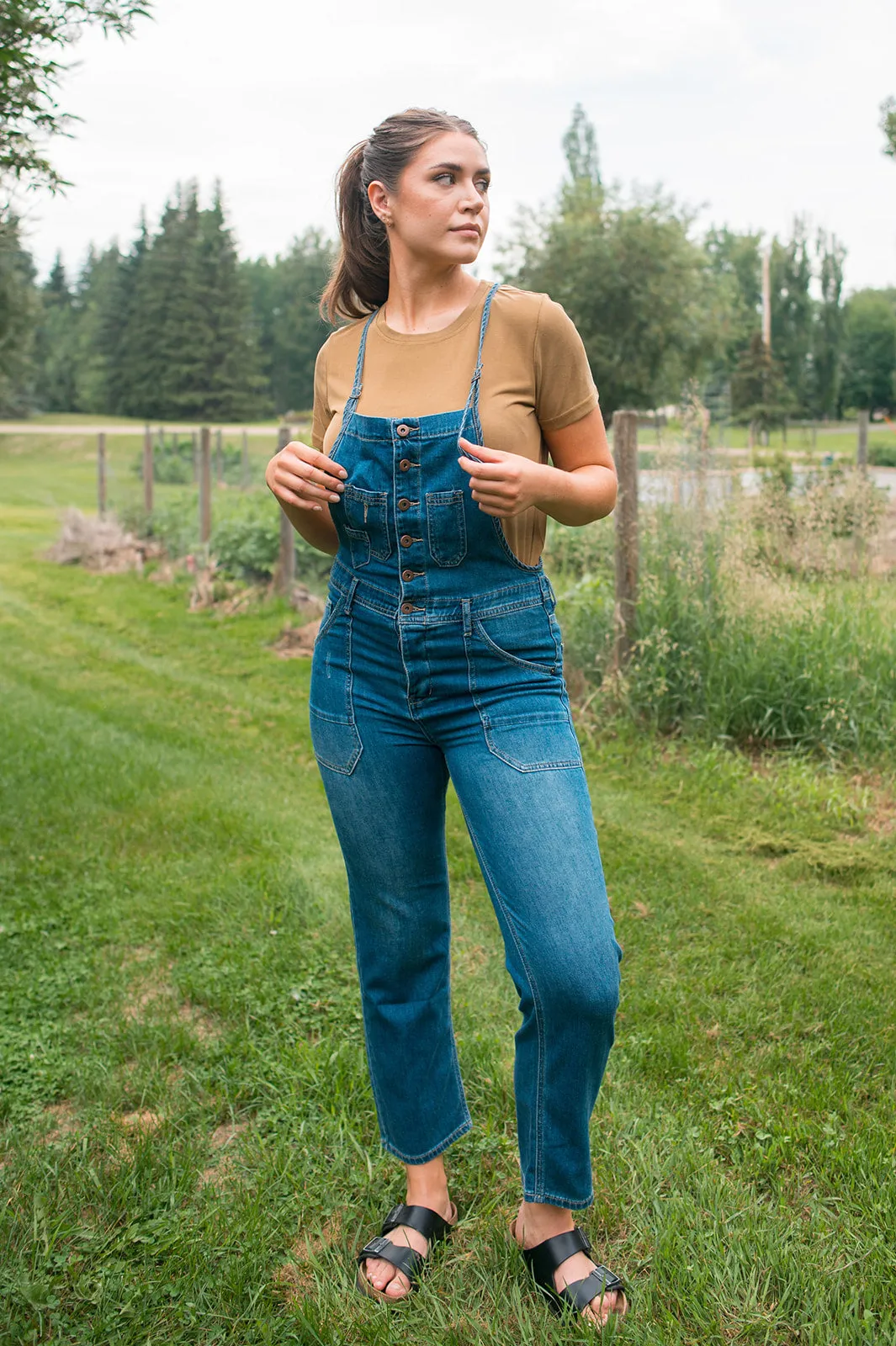 The Jenny Stretch Denim Overall