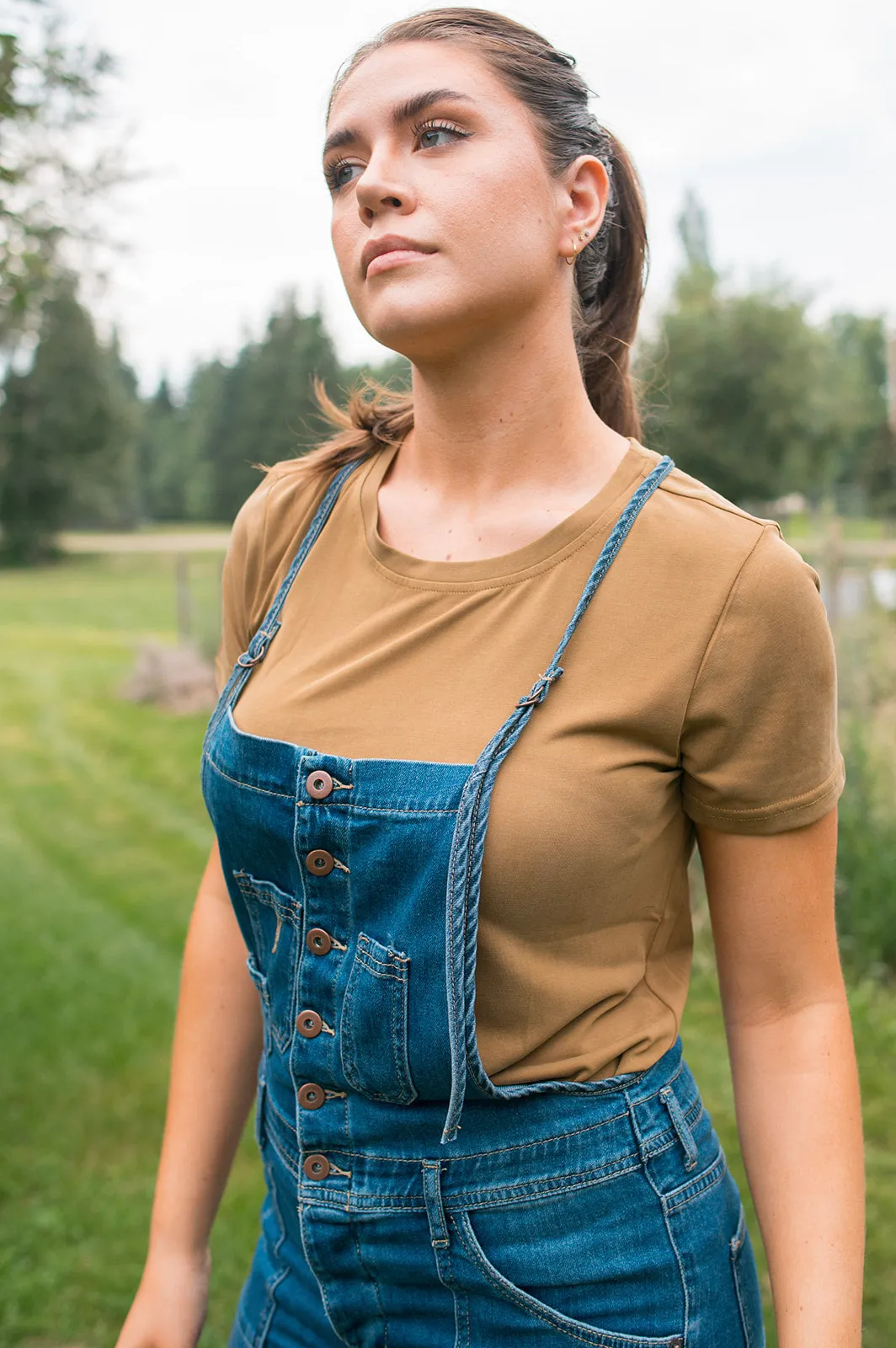 The Jenny Stretch Denim Overall