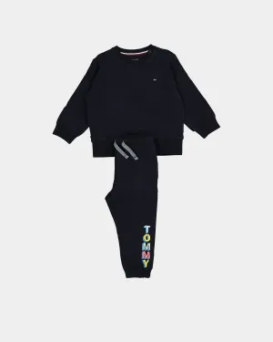 Tommy Hilfiger Kids' Baby Fun Logo Crewneck Set Desert Sky