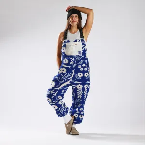 Unisex Society Fleece Overall Pants - Society Electric Blue