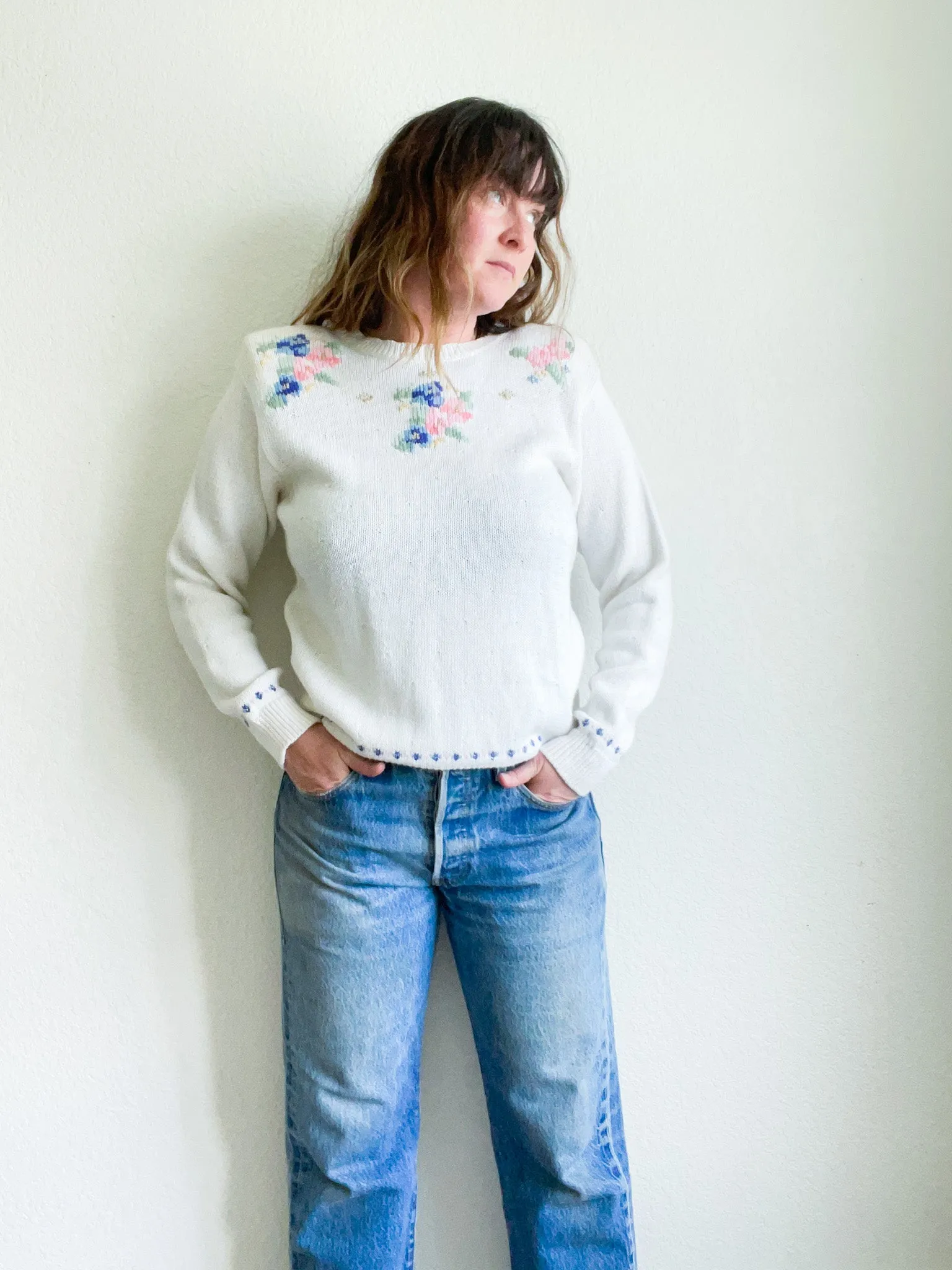 Vintage Floral Sweater