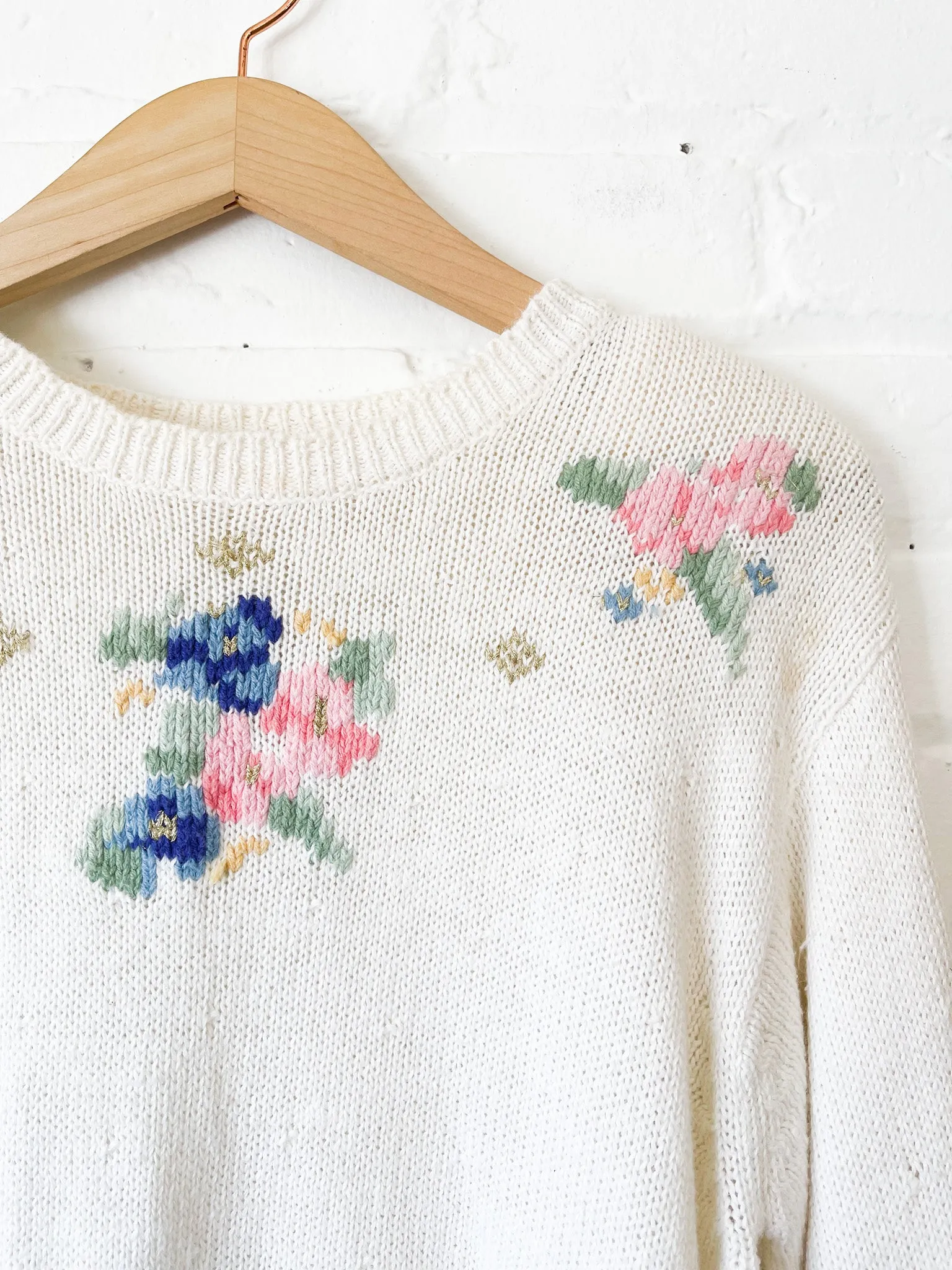 Vintage Floral Sweater