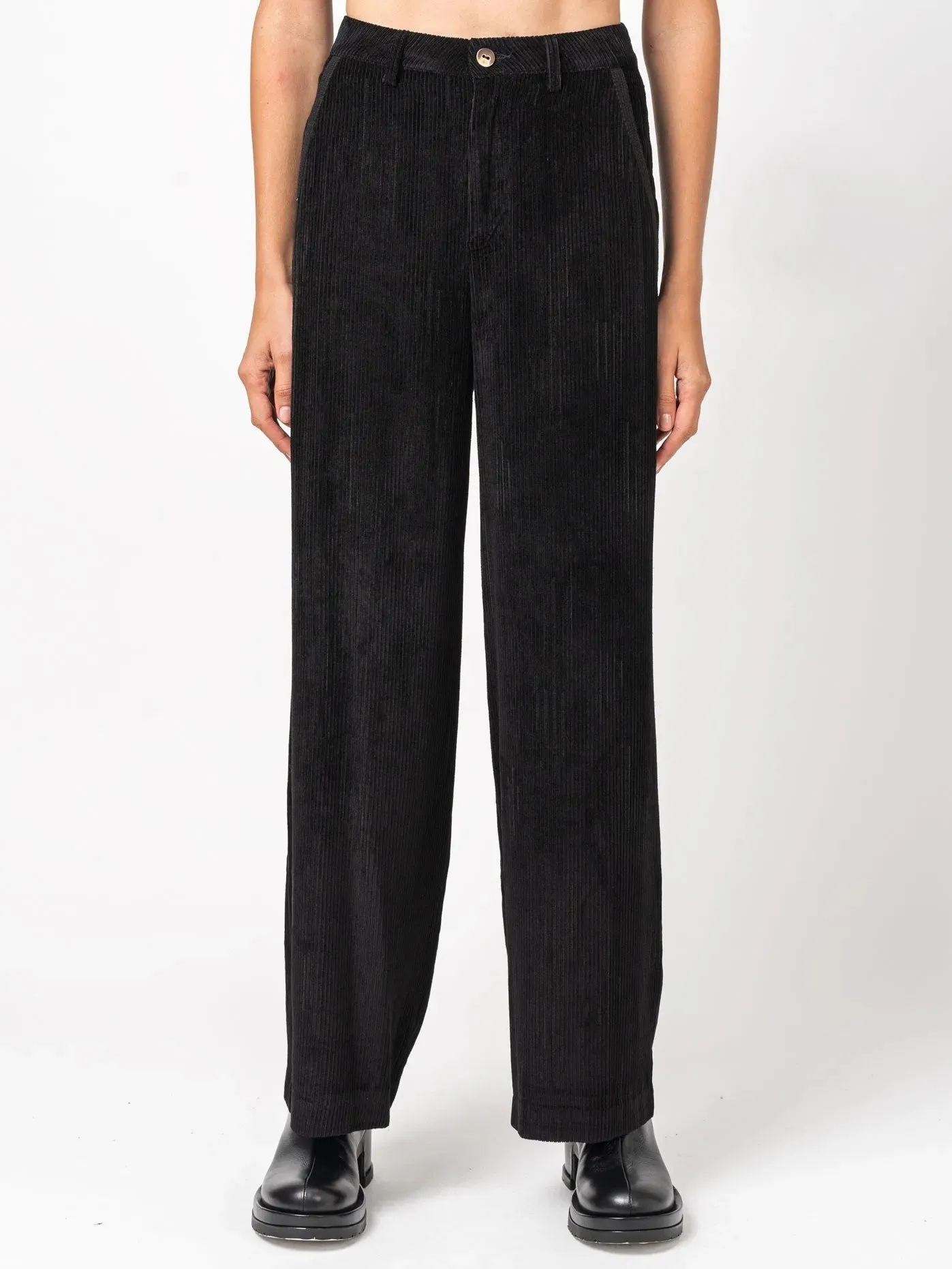 Wide-Leg Corduroy Pants